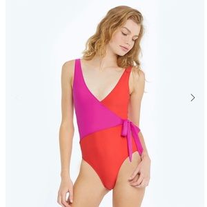 Summersalt Long Torso Perfect Wrap One Piece- Size 12